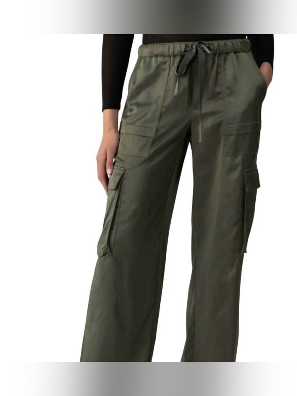Sanctuary pull on cargo pants Lyocell Green Large
